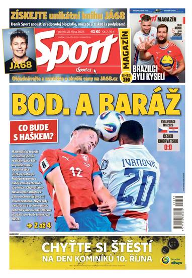 Sport - 10.10.2025 - CZECH NEWS CENTER a. s.