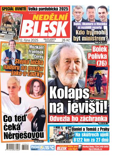 NEDĚLNÍ BLESK - 41/2025 - CZECH NEWS CENTER a. s.