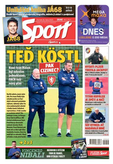Sport - 16.10.2025 - CZECH NEWS CENTER a. s.