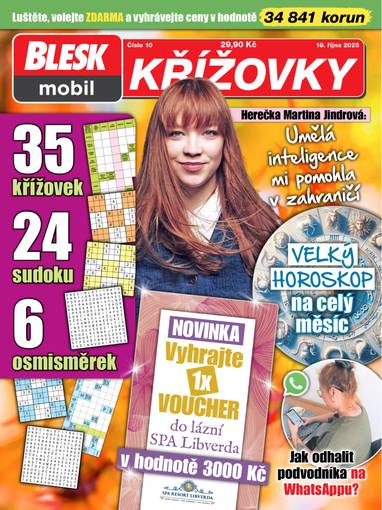 Časopis BLESKmobil KŘÍŽOVKY - 10/2025 - CZECH NEWS CENTER a. s.