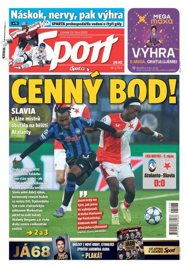 Sport - 23.10.2025 - CZECH NEWS CENTER a. s.