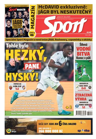 Sport - 24.10.2025 - CZECH NEWS CENTER a. s.
