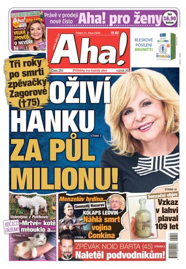 Aha! - 31.10.2025 - CZECH NEWS CENTER a. s.