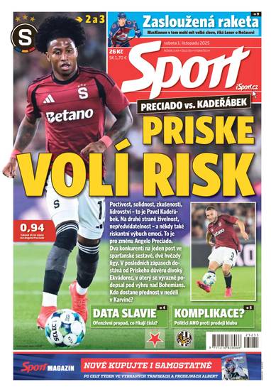 Sport - 1.11.2025 - CZECH NEWS CENTER a. s.