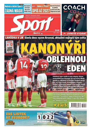 Sport - 4.11.2025 - CZECH NEWS CENTER a. s.