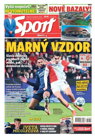 Sport - 5.11.2025 - CZECH NEWS CENTER a. s.