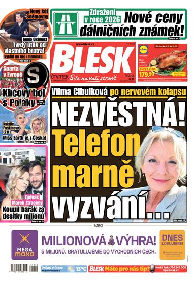 BLESK - 6.11.2025 - CZECH NEWS CENTER a. s.