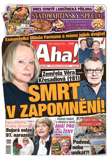 Aha! - 7.11.2025 - CZECH NEWS CENTER a. s.