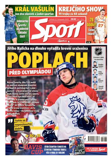 Sport - 12.11.2025 - CZECH NEWS CENTER a. s.