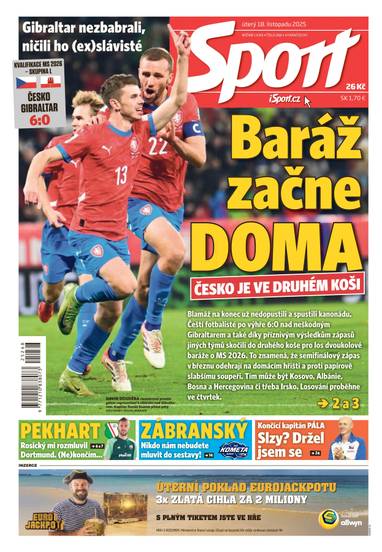 Sport - 18.11.2025 - CZECH NEWS CENTER a. s.