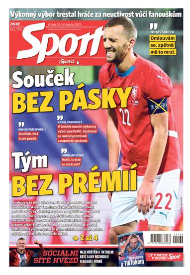 Sport - 19.11.2025 - CZECH NEWS CENTER a. s.