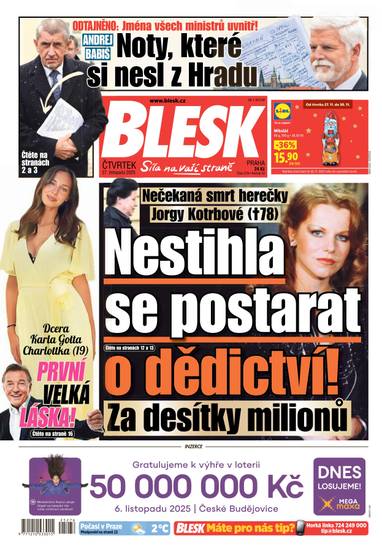 BLESK - 27.11.2025 - CZECH NEWS CENTER a. s.