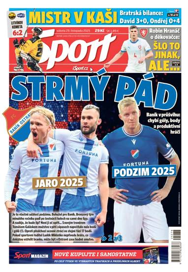Sport - 29.11.2025 - CZECH NEWS CENTER a. s.