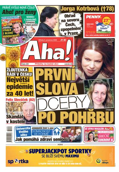 Aha! - 3.12.2025 - CZECH NEWS CENTER a. s.