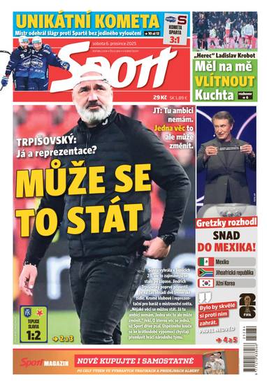 Sport - 6.12.2025 - CZECH NEWS CENTER a. s.