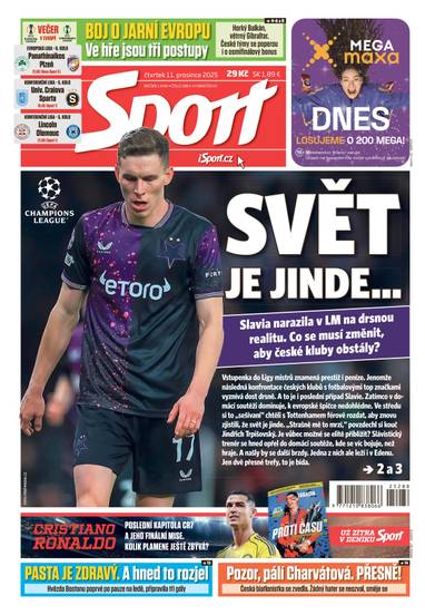 Sport - 11.12.2025 - CZECH NEWS CENTER a. s.