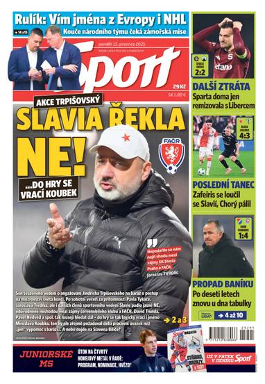 Sport - 15.12.2025 - CZECH NEWS CENTER a. s.