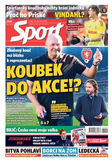 Sport - 16.12.2025 - CZECH NEWS CENTER a. s.