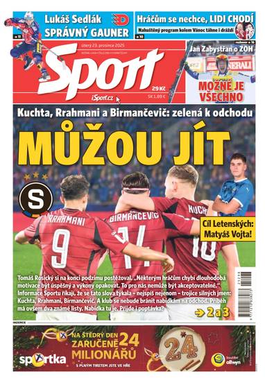 Sport - 23.12.2025 - CZECH NEWS CENTER a. s.