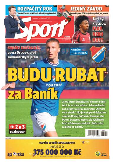 Sport - 14.1.2026 - CZECH NEWS CENTER a. s.