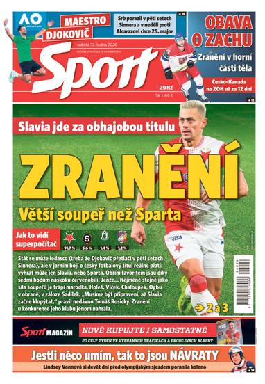 Sport - 31.1.2026 - CZECH NEWS CENTER a. s.