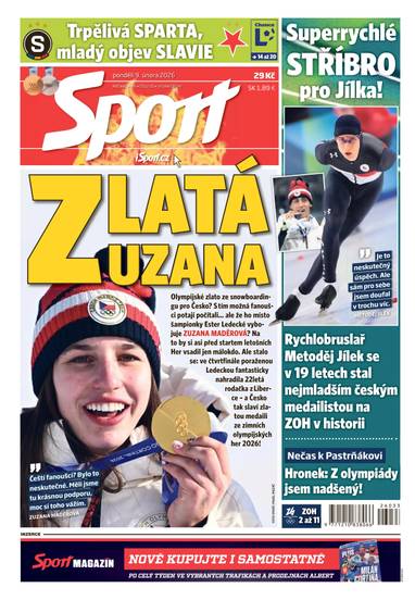 Sport - 9.2.2026 - CZECH NEWS CENTER a. s.