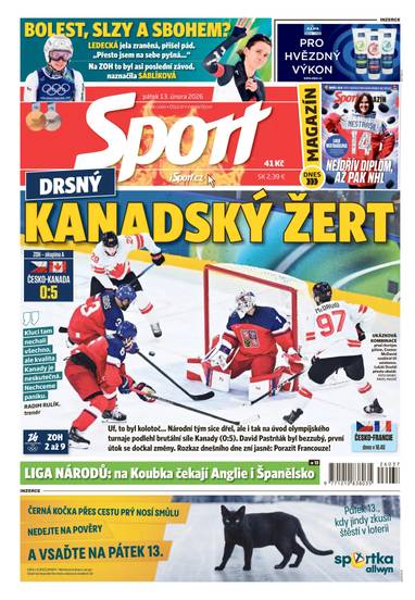 Sport - 13.2.2026 - CZECH NEWS CENTER a. s.
