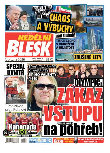 NEDĚLNÍ BLESK - 9/2026 - CZECH NEWS CENTER a. s.