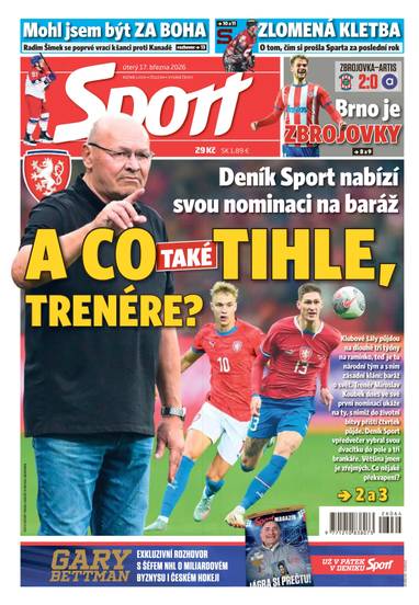 Sport - 17.3.2026 - CZECH NEWS CENTER a. s.