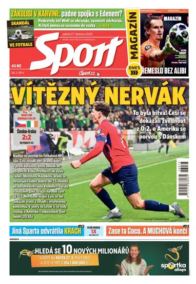 Sport - 27.3.2026 - CZECH NEWS CENTER a. s.