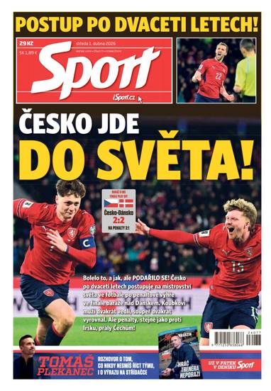 Sport - 1.4.2026 - CZECH NEWS CENTER a. s.