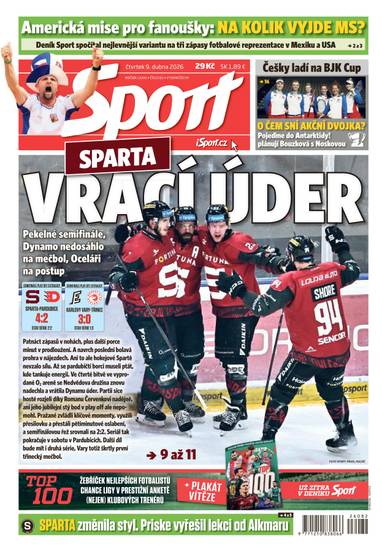 Sport - 9.4.2026 - CZECH NEWS CENTER a. s.
