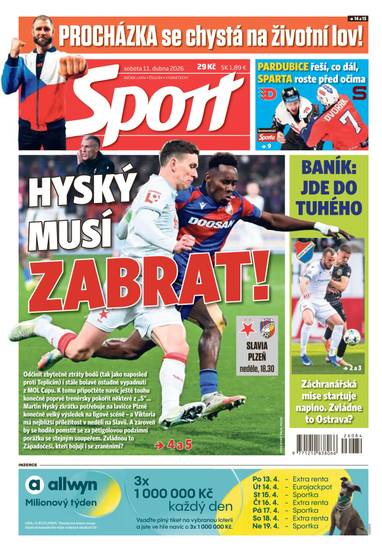 Sport - 11.4.2026 - CZECH NEWS CENTER a. s.