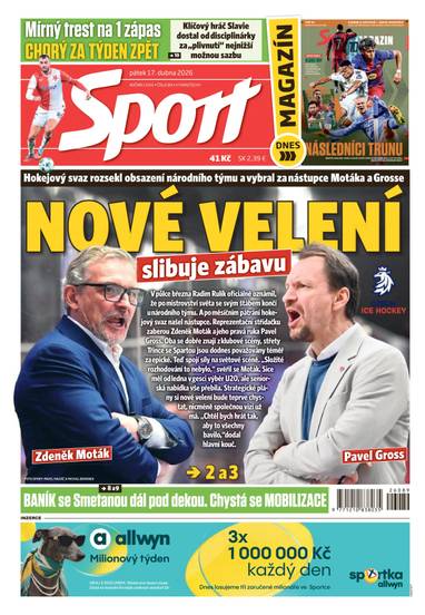 Sport - 17.4.2026 - CZECH NEWS CENTER a. s.