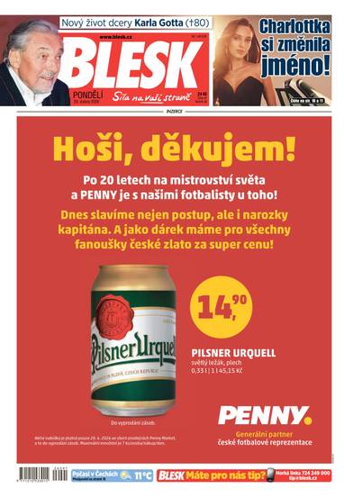 BLESK - 20.4.2026 - CZECH NEWS CENTER a. s.