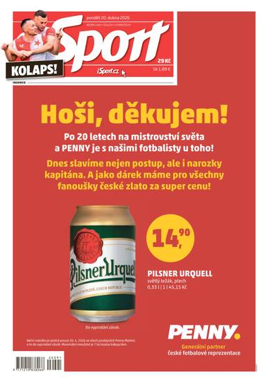 Sport - 20.4.2026 - CZECH NEWS CENTER a. s.