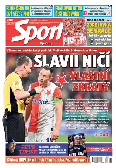 Sport - 21.4.2026 - CZECH NEWS CENTER a. s.