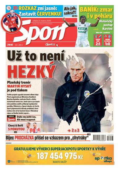 Sport - 22.4.2026 - CZECH NEWS CENTER a. s.