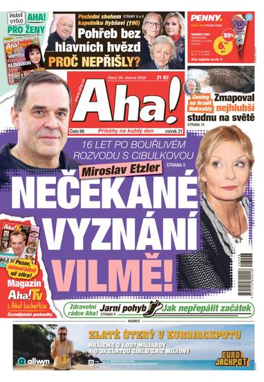 Aha! - 28.4.2026 - CZECH NEWS CENTER a. s.
