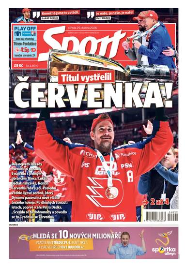 Sport - 29.4.2026 - CZECH NEWS CENTER a. s.