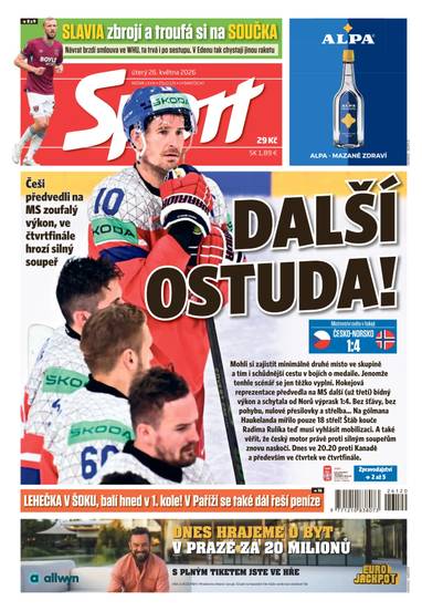 Sport - 26.5.2026 - CZECH NEWS CENTER a. s.