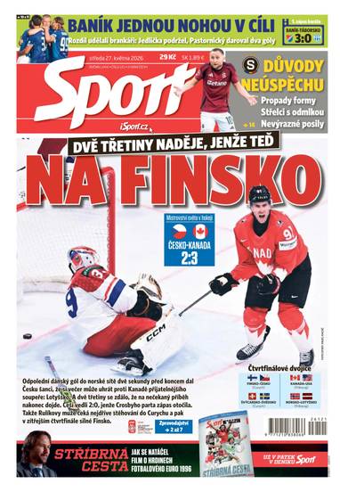 Sport - 27.5.2026 - CZECH NEWS CENTER a. s.