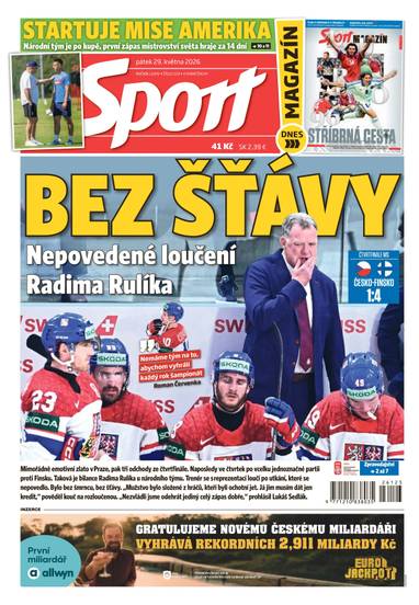 Sport - 29.5.2026 - CZECH NEWS CENTER a. s.