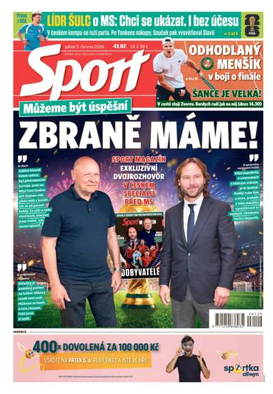 Sport - 5.6.2026 - CZECH NEWS CENTER a. s.