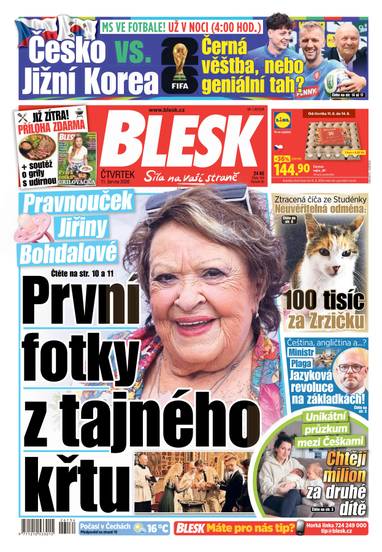 BLESK - 11.6.2026 - CZECH NEWS CENTER a. s.