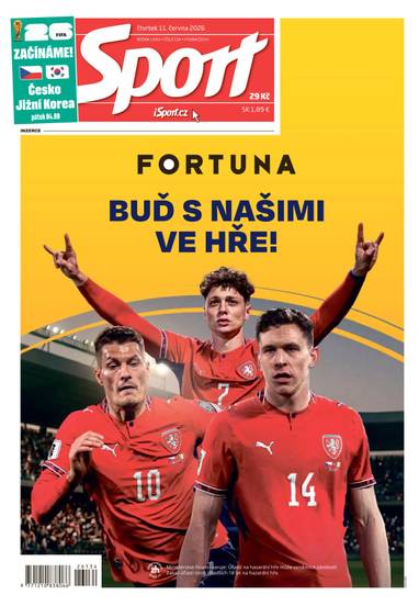 Sport - 11.6.2026 - CZECH NEWS CENTER a. s.