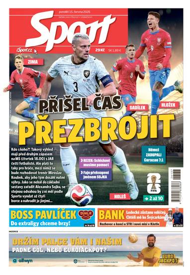 Sport - 15.6.2026 - CZECH NEWS CENTER a. s.