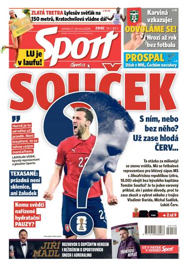 Sport - 17.6.2026 - CZECH NEWS CENTER a. s.