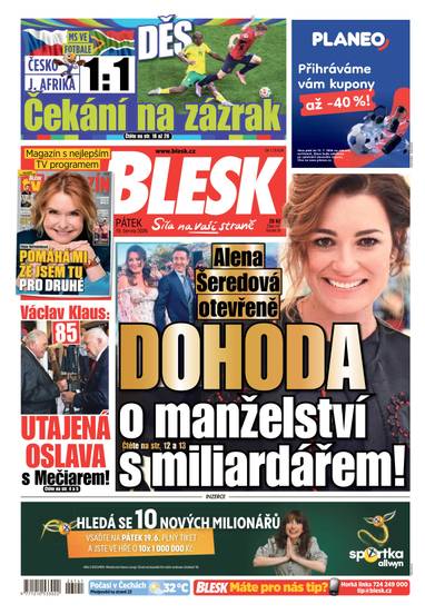 BLESK - 19.6.2026 - CZECH NEWS CENTER a. s.