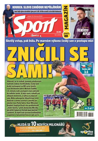 Sport - 19.6.2026 - CZECH NEWS CENTER a. s.